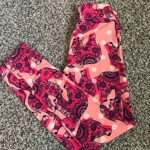 BNWOT Lularoe Tween Paisley Elephants Leggings